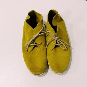 Mustard yellow desert boots